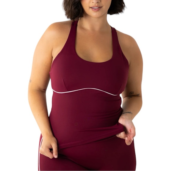 NWT Onset Athletic Muse Racerback Tank Sangria M - Picture 6 of 7